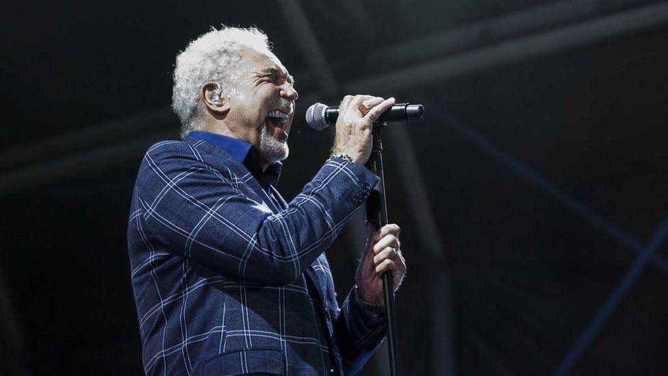 Tom Jones performing 