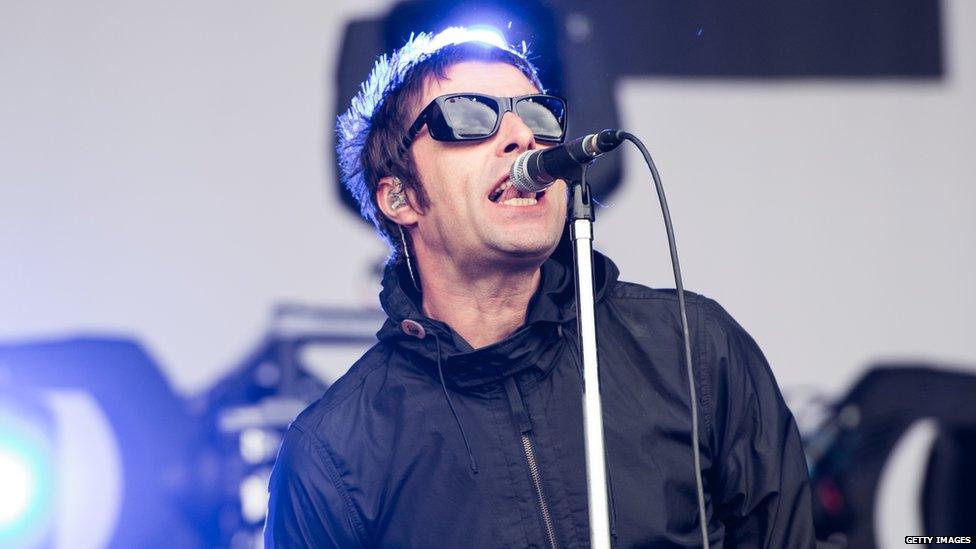 Liam Gallagher on stage