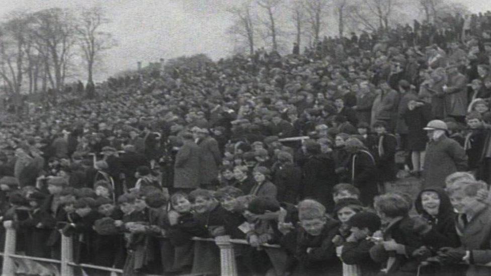 The crowd at Pontypool v Australia in 1966