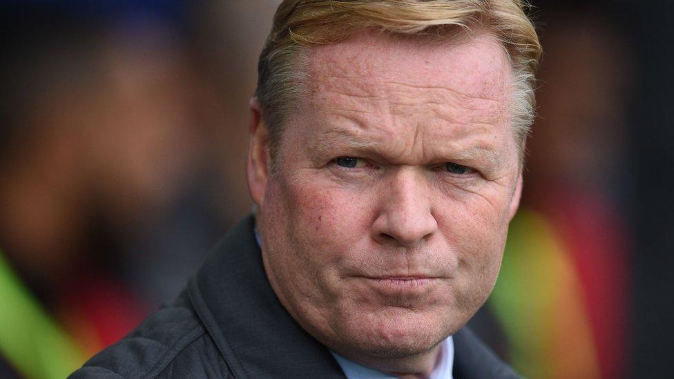 Ronald Koeman at Sunday's Everton v Arsenal match