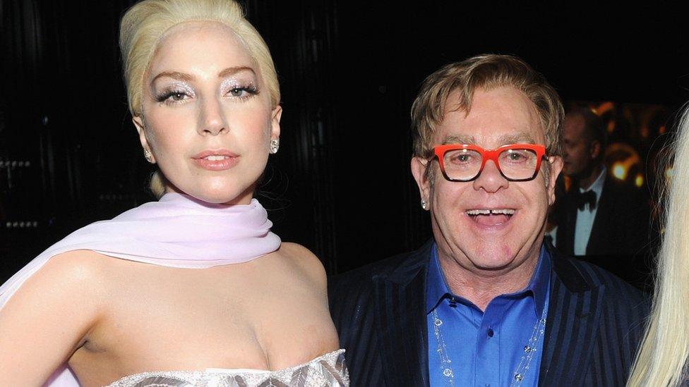 Lady Gaga and Sir Elton John