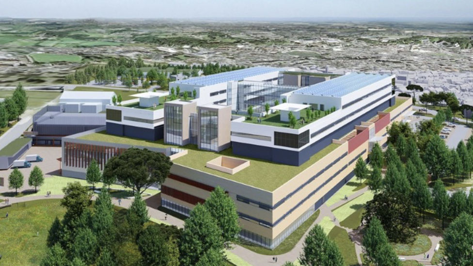 Artist's impression of the proposed hospital