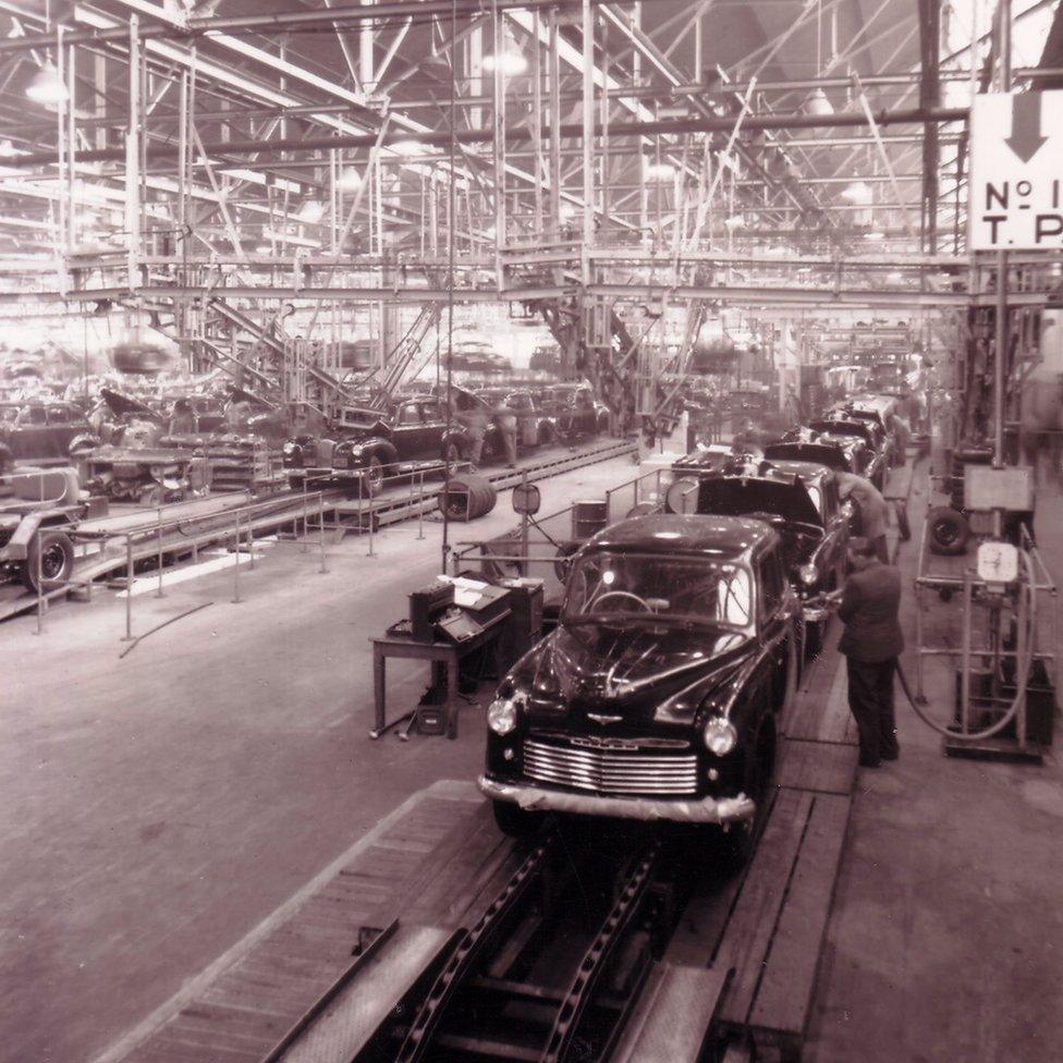 Production at Ryton in the 1950s.