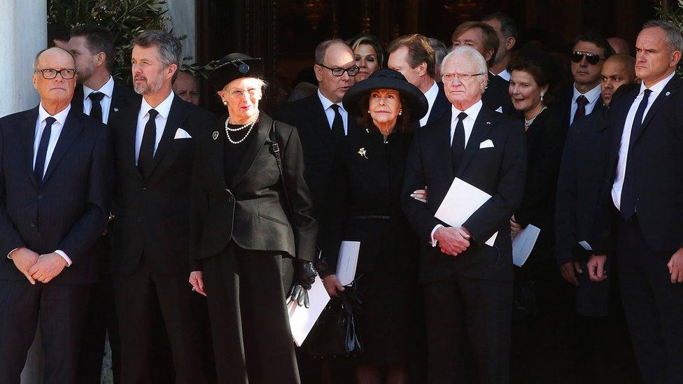 European royals flew to Athens for the service