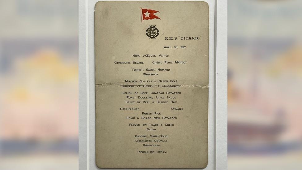 First-class menu