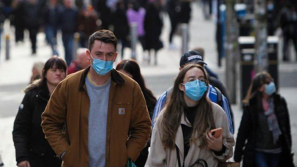 Members of the public in Glasgow city centre on October 24, 2020 in Glasgow, Scotland