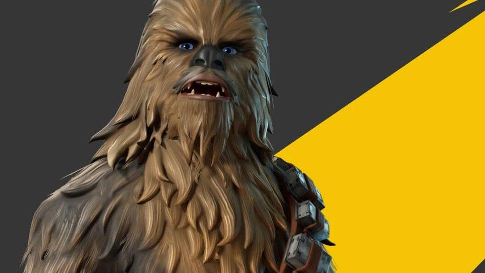 Chewbacca in fortnite.