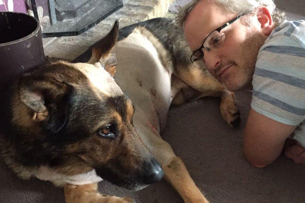 PC Dave Wardell and police dog Finn