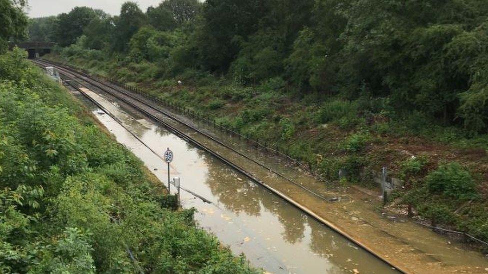 Flooded tracks