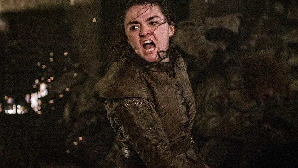 Maisie Williams as Arya Stark in Game of Thrones