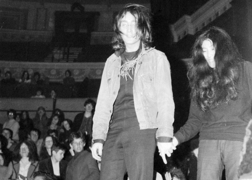 John Lennon and Yoko Ono at Royal Albert Hall