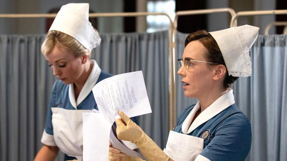 Helen George and Laura Main in Call the Midwife