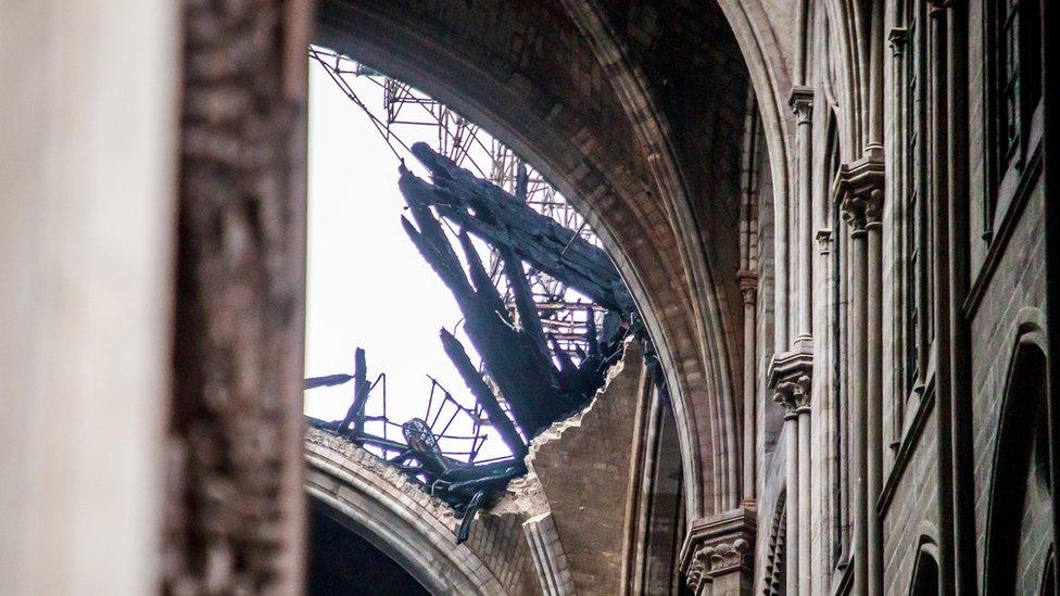 Pictures of Notre Dame after a devastating fire in April 2019