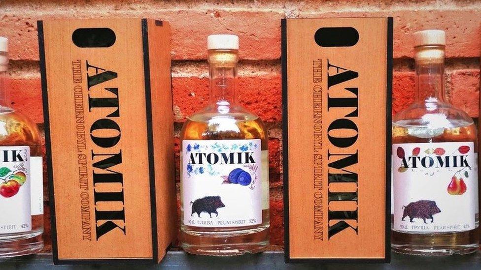 Bottles of Atomik spirit