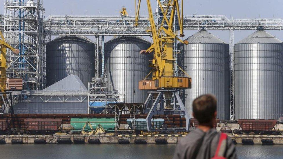 grain silos at odesa port