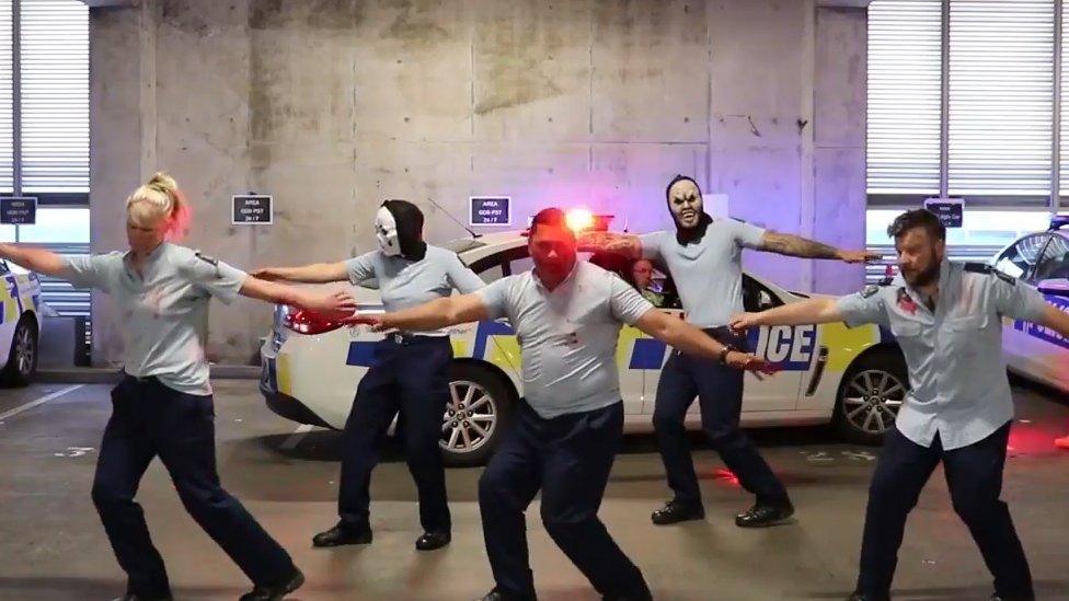 Still from Wellington Police's Halloween video