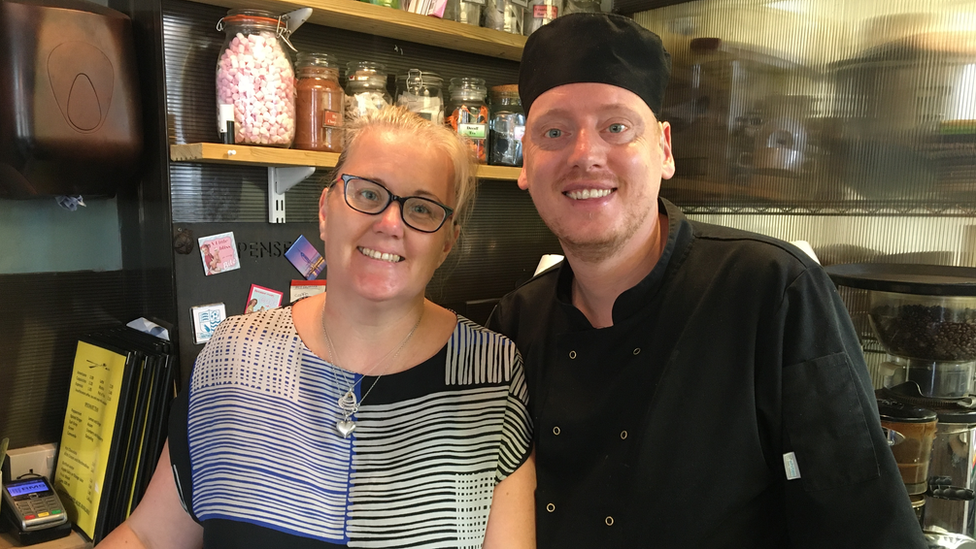 Chris Ansloos (left) and Ste Spooner, of Spoons and Forks cafe