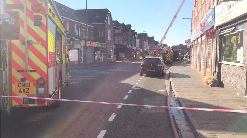 fire engines on City Road