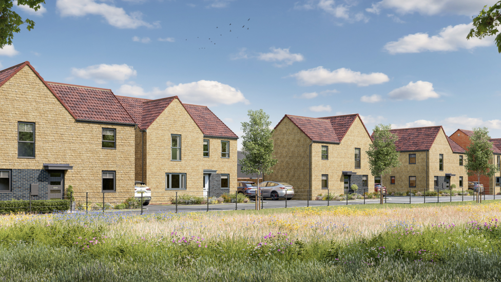 CGI of the 145-home Barratt Homes development at Ladden Garden Village, Yate