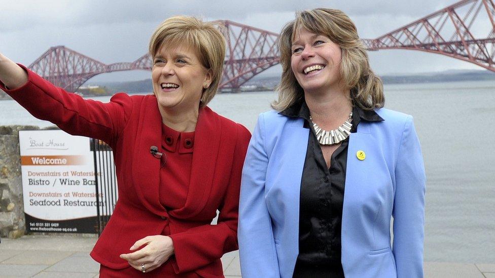 Nicola Sturgeon and Michelle Thomson