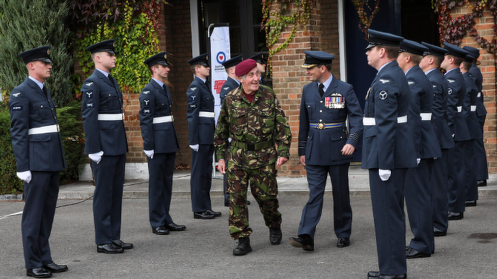 Jeffrey Long with RAF Troops