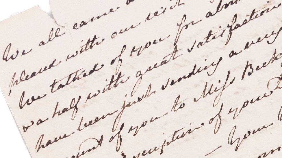 Jane Austen letter