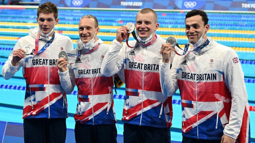 Duncan Scott, Adam Peaty, Luke Greenbank and James Guy