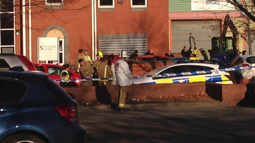 Police officers at the scene