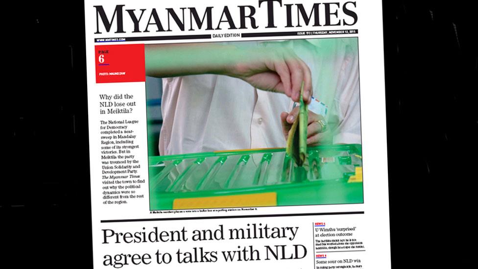 Front cover of Myanmar Times