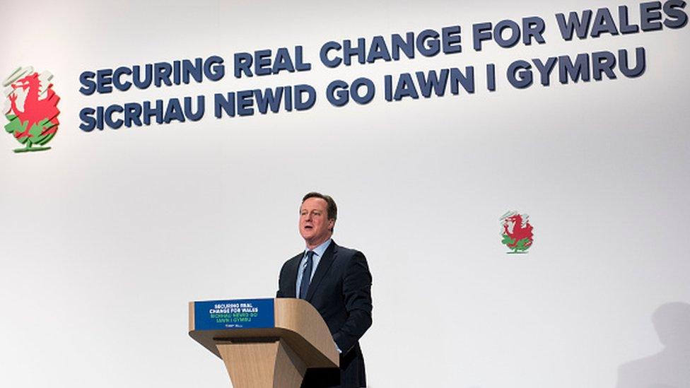 David Cameron at the Welsh Conservatives' conference