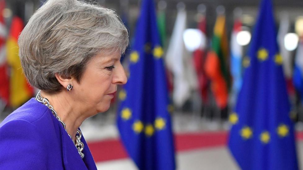 Theresa May at the European Council summit