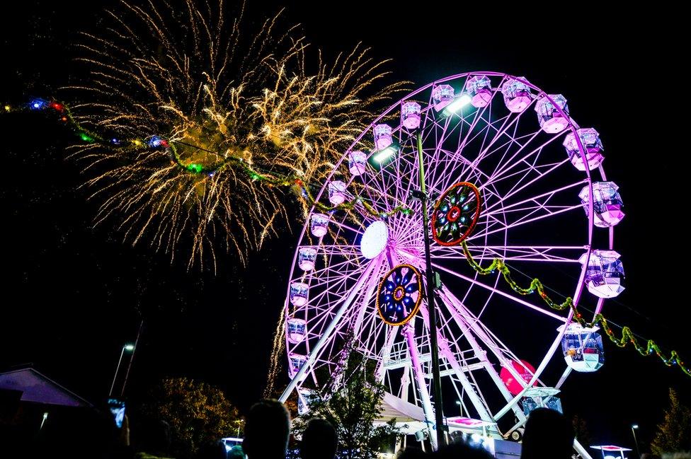 Diwali light switch on in Leicester 2019