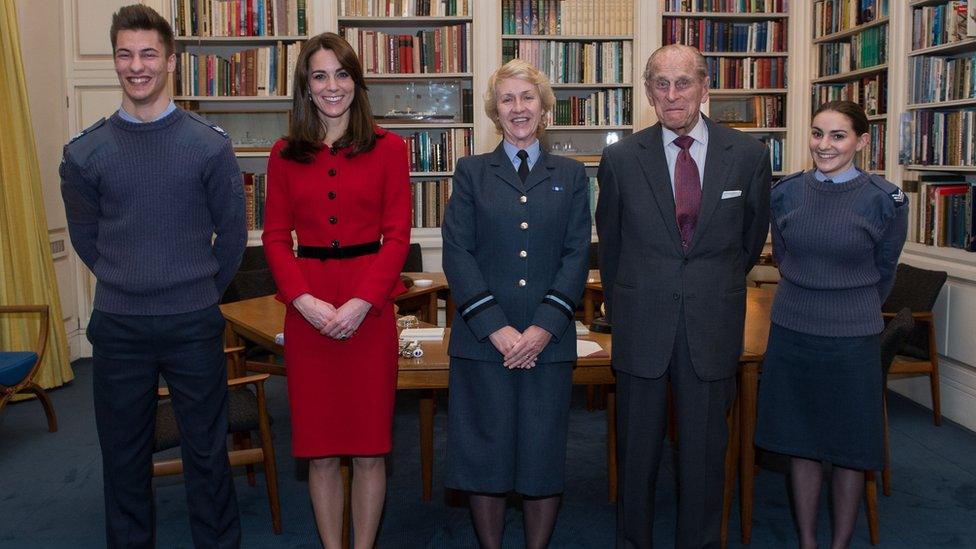 Duchess of Cambridge, Duke of Edinburgh and air cadets