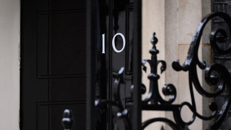 The door of No 10 Downing Street