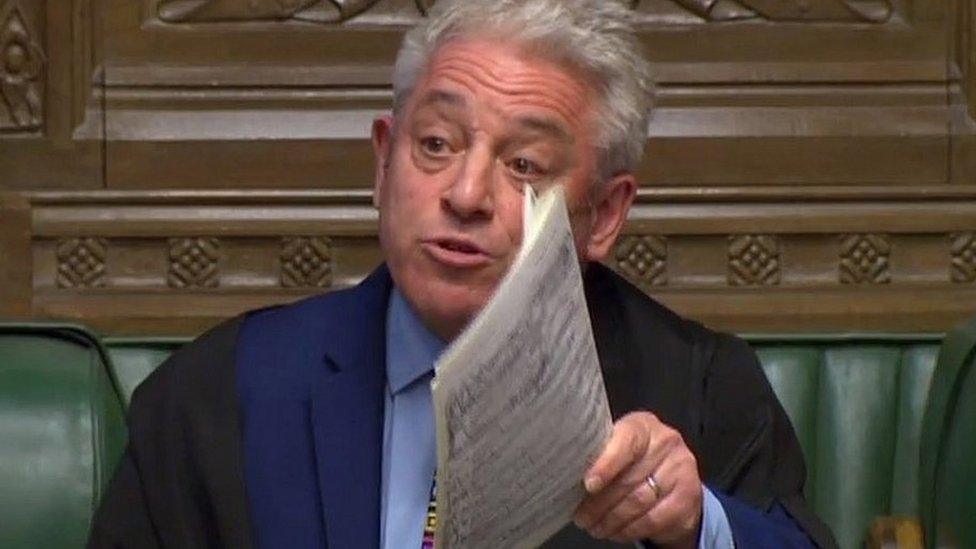 John Bercow speaking in the House of Commons