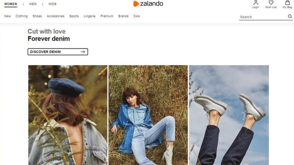 Zalando website