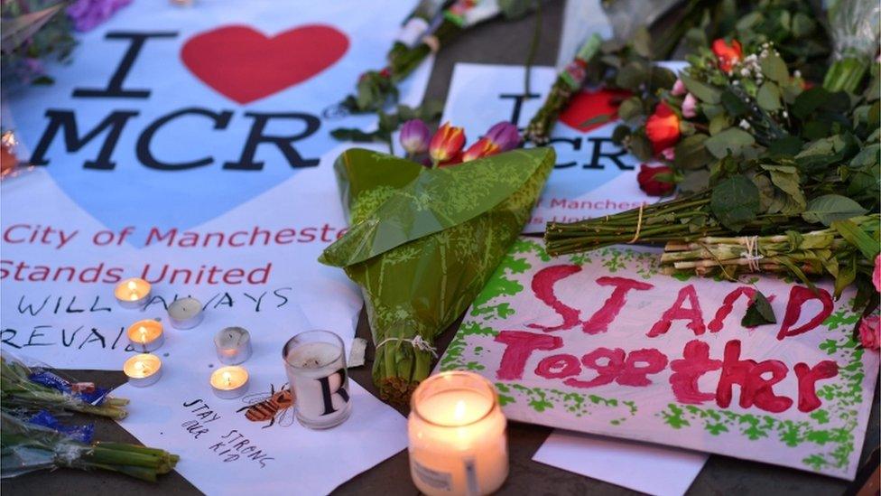 Messages left after the Manchester attack