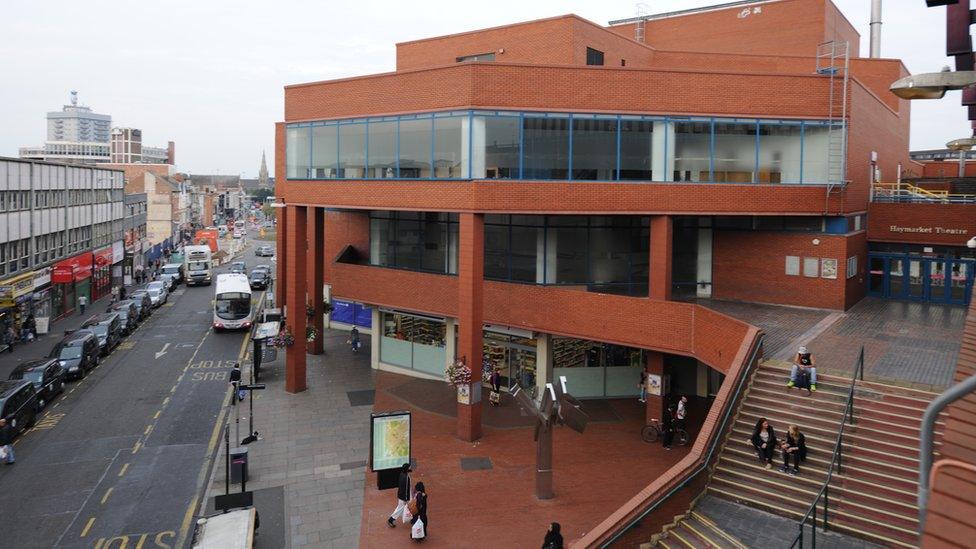 The Haymarket Theatre in the centre of Leicester