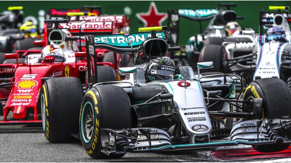 Formula One cars at Italian Grand Prix