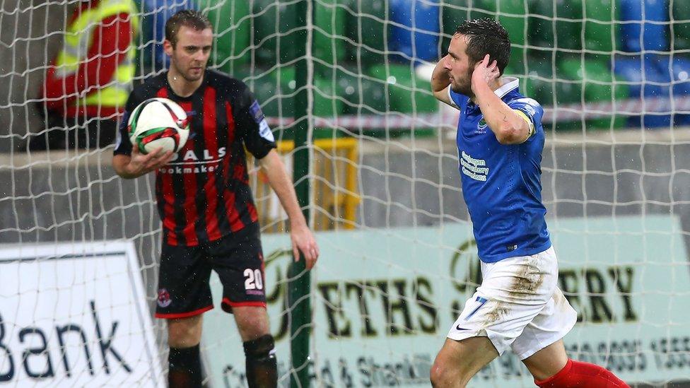 Linfield gained revenge courtesy of a 2-0 victory on New Year's Day and the Blues would become the main challengers to the champions