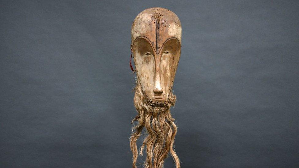 A Ngil mask of the Fang people of Gabon