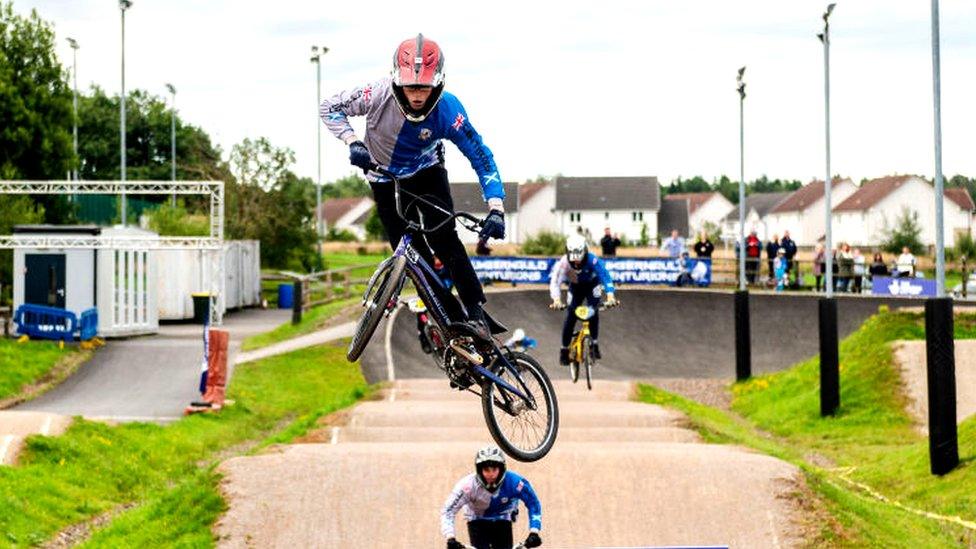 BMX rider in a jump