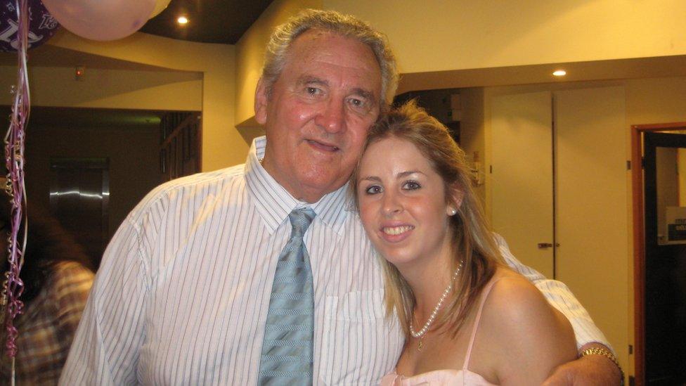 Amy Hayes with her grandfather, Alby Park