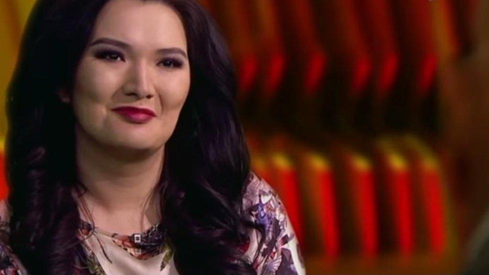 Kazakh newsreader Almira Shaukentayeva