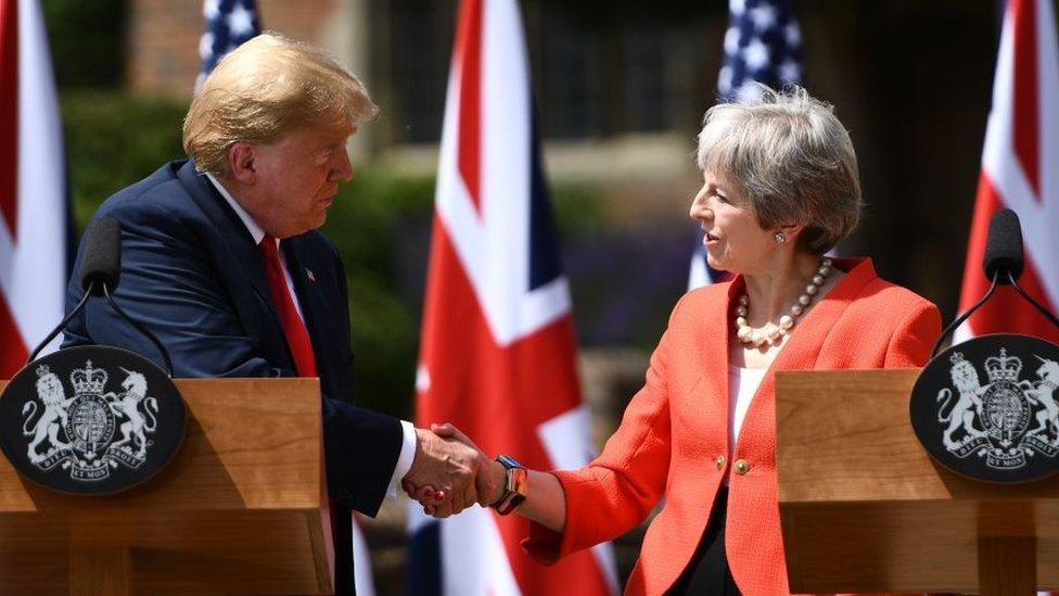 US President Donald Trump and UK Prime Minister Theresa May