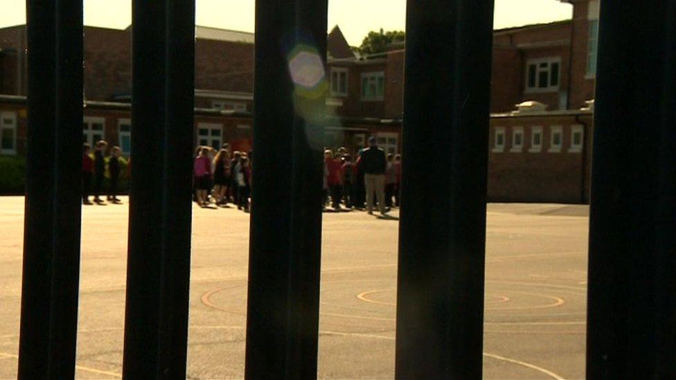 Children playing in a school playground