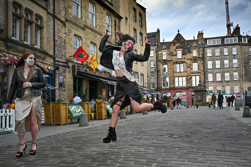 Hen celebration in Edinburgh