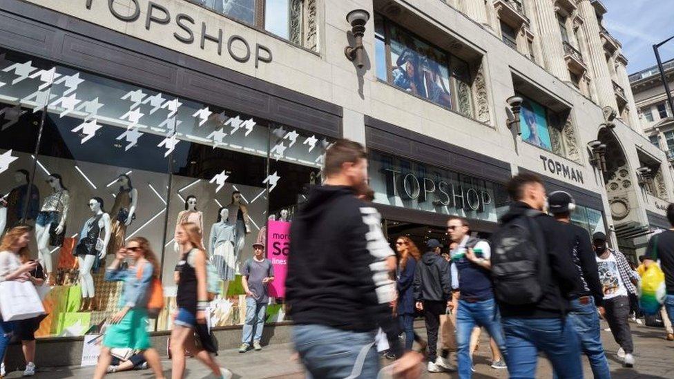 Shoppers in Oxford Street