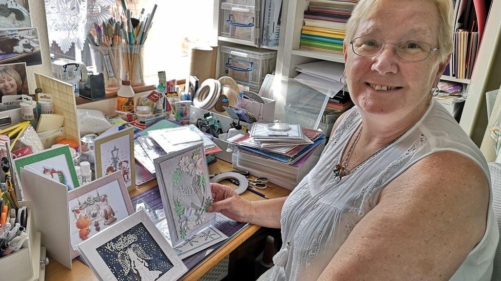 Sheila Howells in her workroom