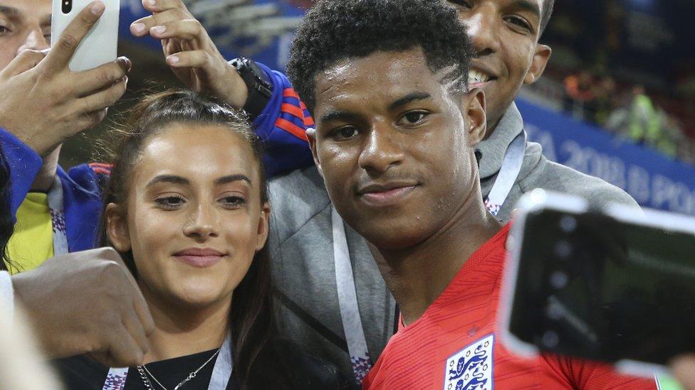 Marcus Rashford and Lucia Loi